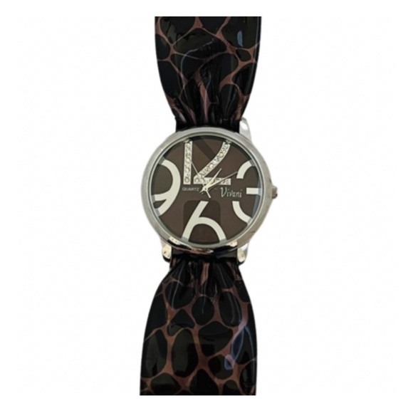 VIVANI • Vintage Animal Cheetah Print Band Safari Watch main image 5